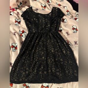 Speechless Black Lace Casual Dress